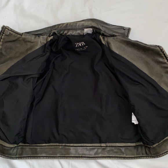 Zara Leather Biker Jacket - Picture 3 of 4